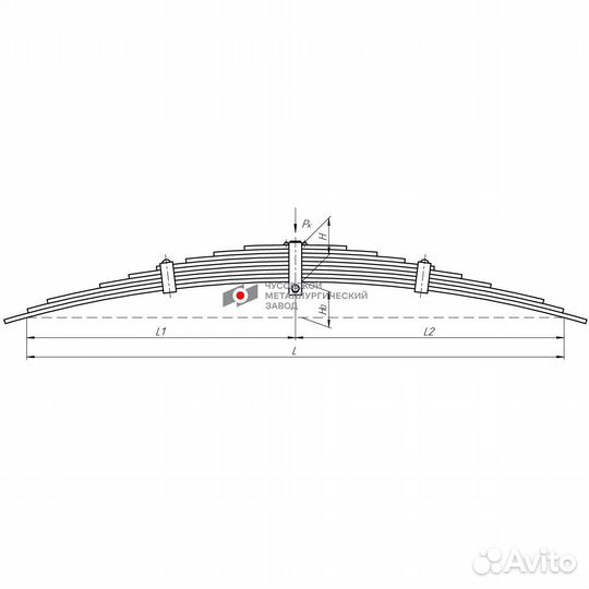 Рессора задняя 9-и л. ЗИЛ-130 дополнительная чмз