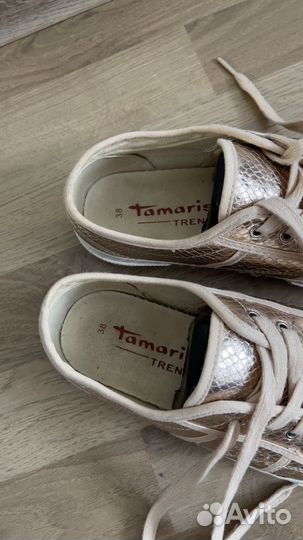 Кеды женские tamaris 38 золотистые