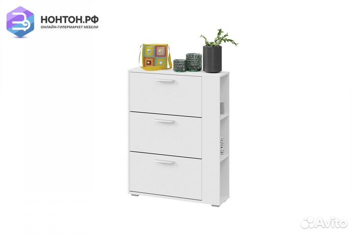 Тумба для обуви Эрика белый ясень