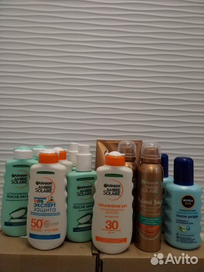 Молочко для и после загара garnier Nivea