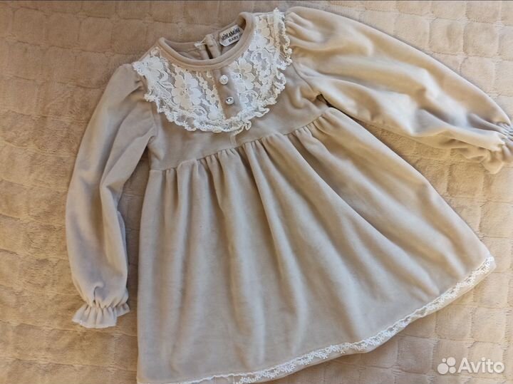 Платье велюровое 98