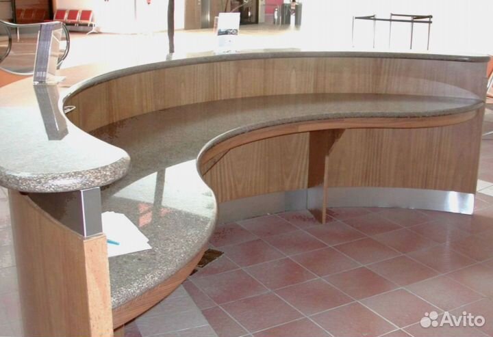 Барная стойка для офиса из искусственного камня