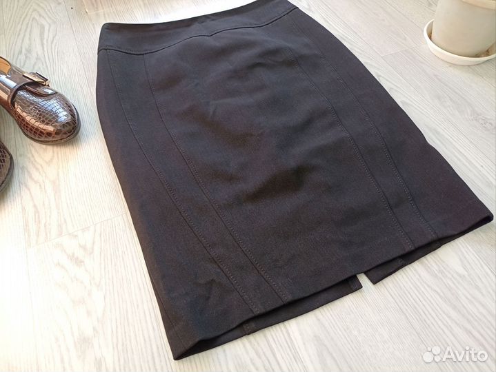 Юбка черная офисная прямая 44р-р