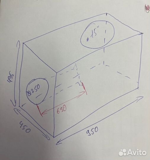 Короб для сабвуфера 15