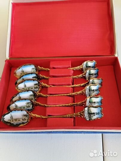 Набор чайных ложек СССР с видом Москва