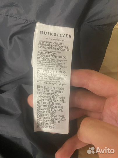 Куртка Quiksilver Warmy Rush L Jacket Оригинал