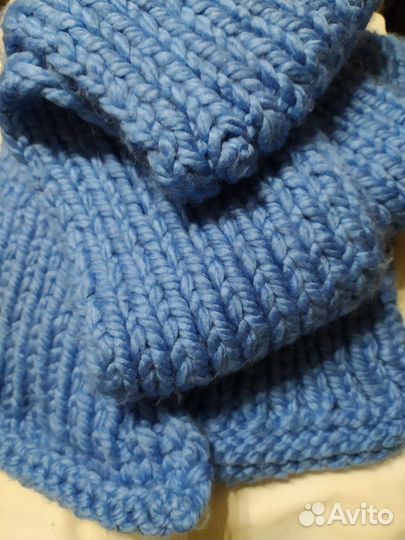 Шапка с шарфом женская