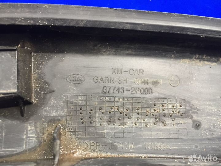 Накладка заднего левого крыла Kia Sorento 2009