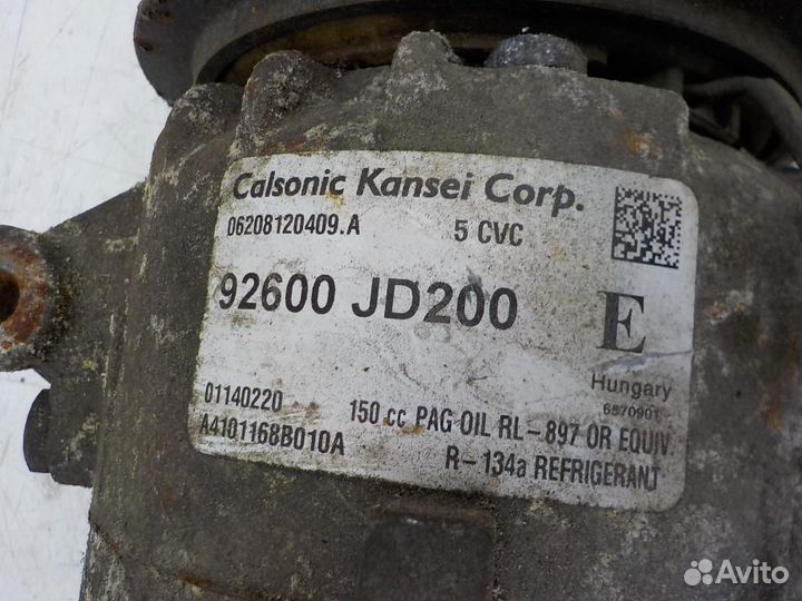 Компрессор системы кондиционирования Nissan Qashqa