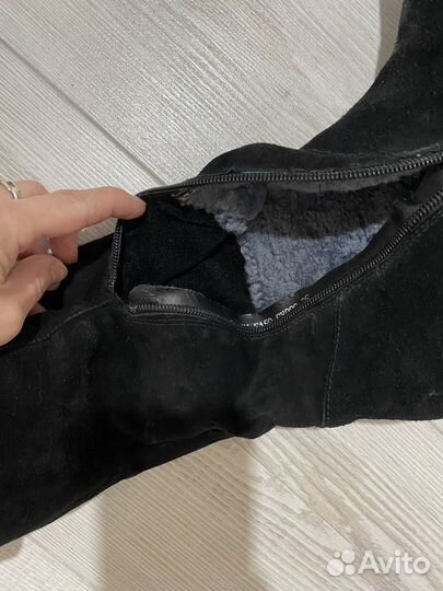 Сапоги зимние натуральная замша