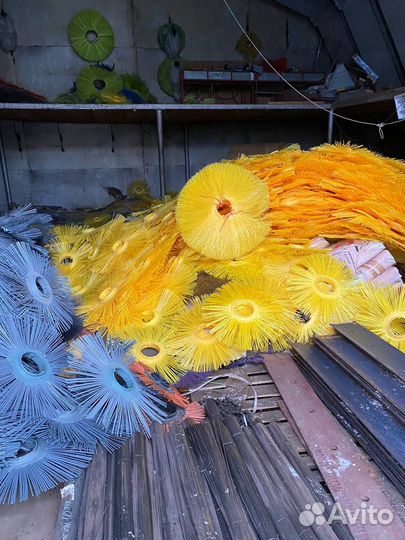 Диск щеточный D120х550мм без проставки (полипропилен первичка) желтый 3-фиксатора РФ в Мценске