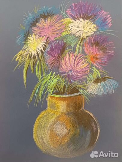 Картина сухой пастелью