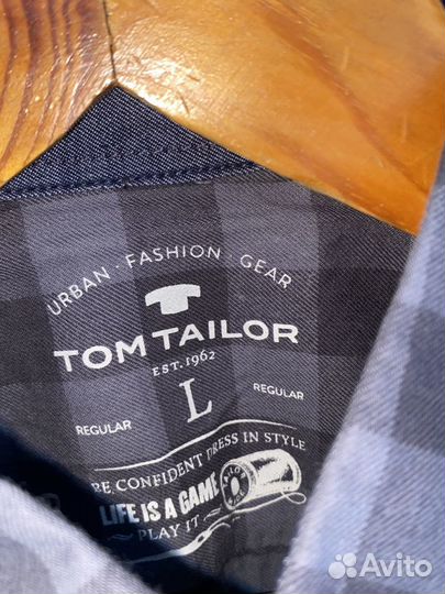 Рубашка Tom Tailor L Хлопок в клетку