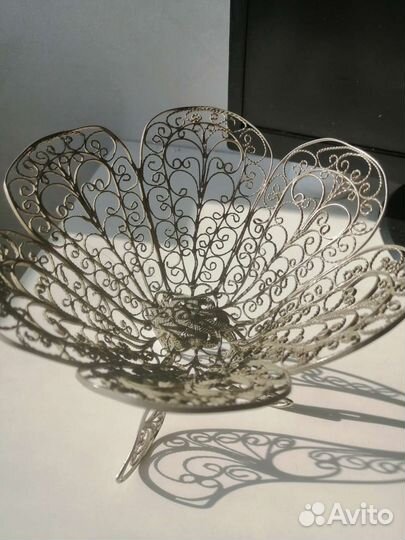 Конфетница скань СССР мельхиор