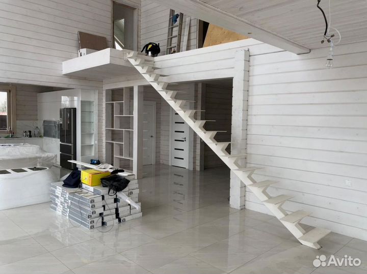 Лестница под ключ на второй этаж