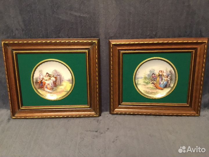 Картина с фарфоровой плакеткой