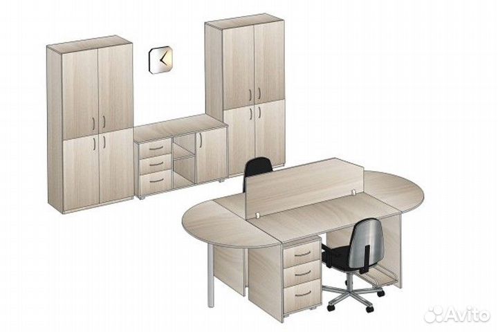 Тумба выкатная под офисный стол. В наличии