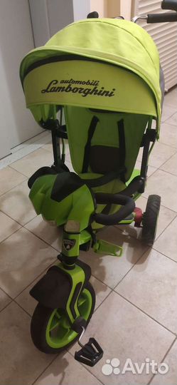Детский велосипед с ручкой lamborghini