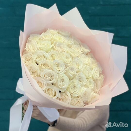 41 белая роза с доставкой