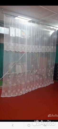 Тюль, белая 297х252 новая