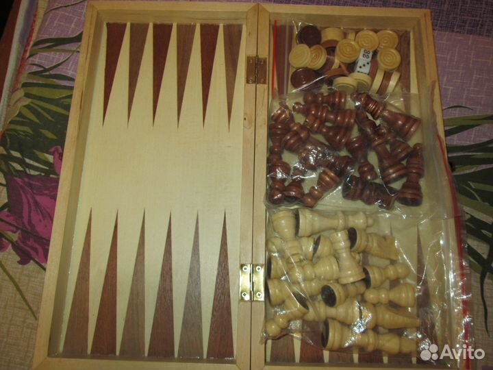 Шахматы / шашки / нарды. 3 в 1