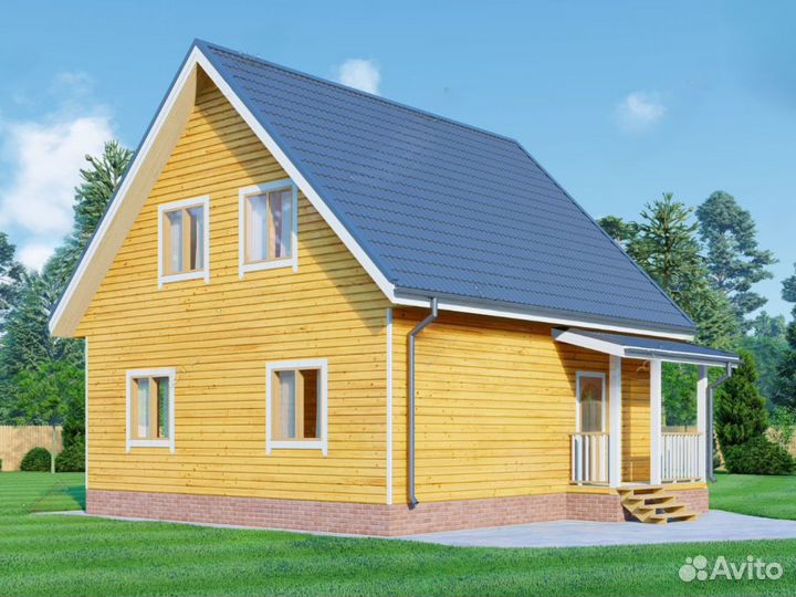 Готовый дом из профилированного бруса 116 м2