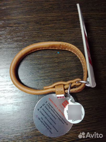 Ошейник кожаный новый