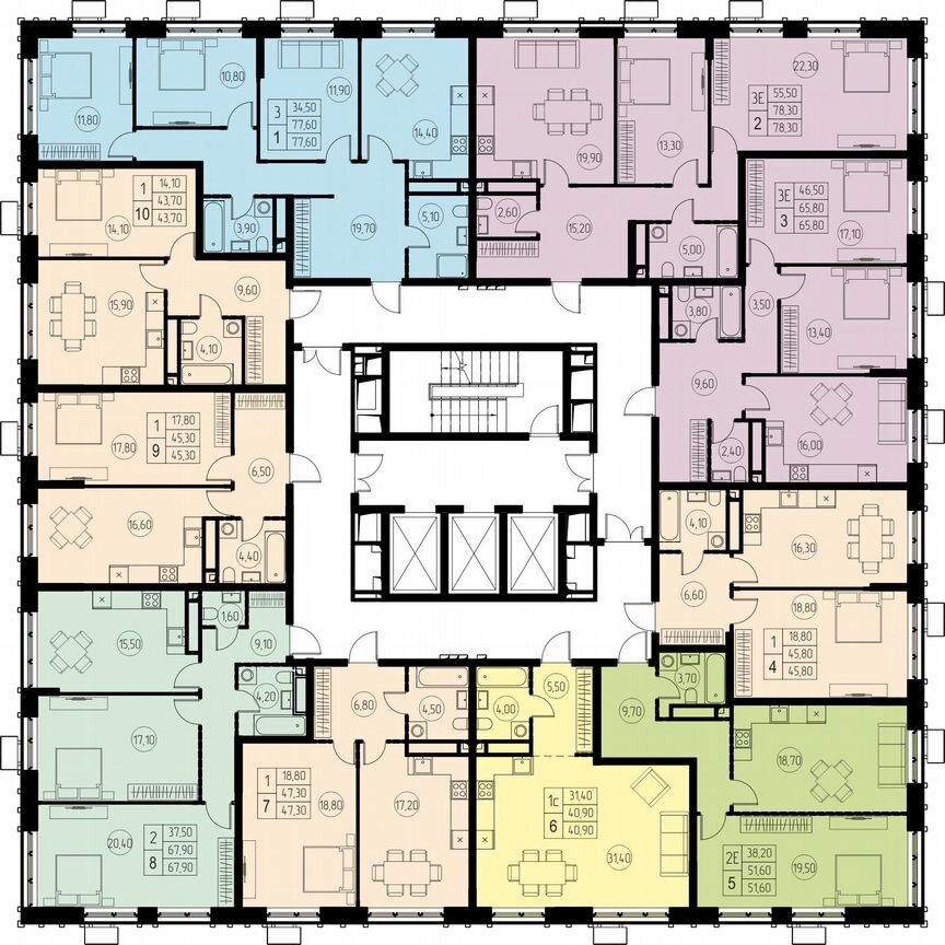 1-к. квартира, 47,3 м², 5/18 эт.