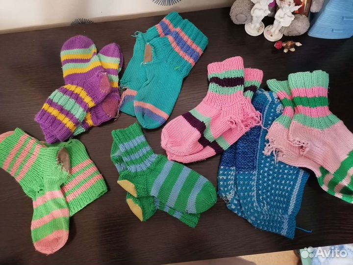 Вязаные носки (на нитки)