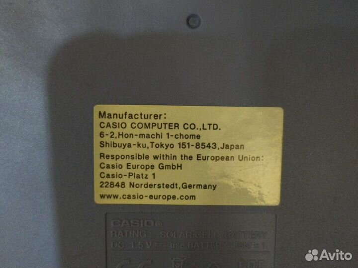 Калькулятор casio