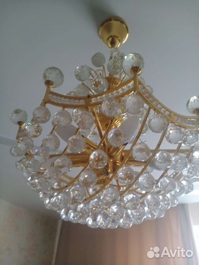 Люстра потолочная бу хрустальная
