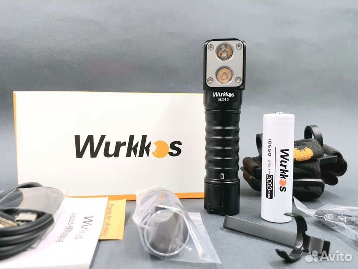 Wurkkos HD15 фонарь налобный (новый) + акб