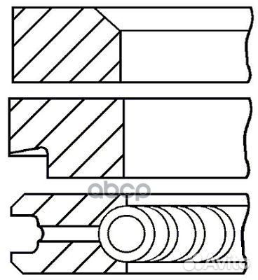 Кольца поршневые VW 1.8TSI-2.0TSI d82.5 1.2-1.5