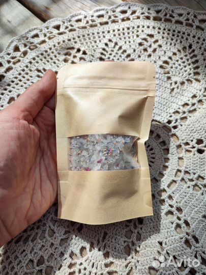 Морская розовая соль для ванны