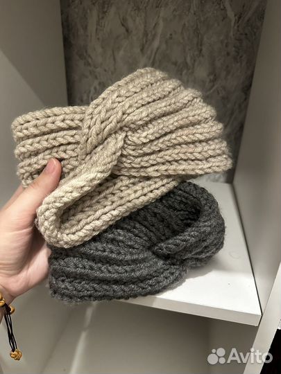 Повязка на голову вязаная