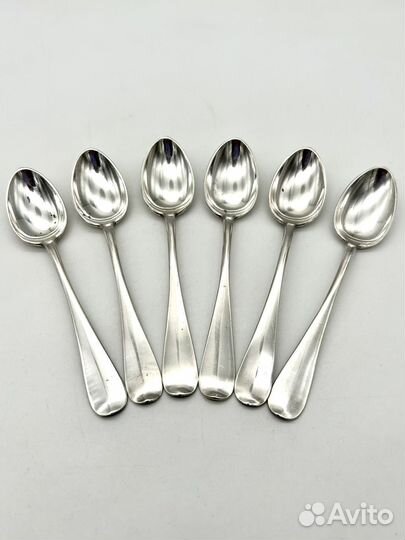 Ложки кофейные набор 6 шт серебро 84 проба Раицин