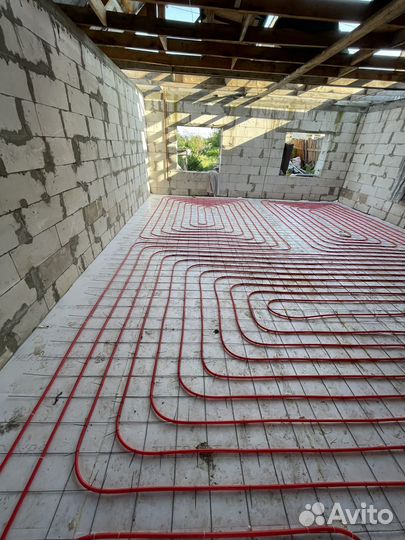 Водяной теплый пол под ключ сантехника отопление