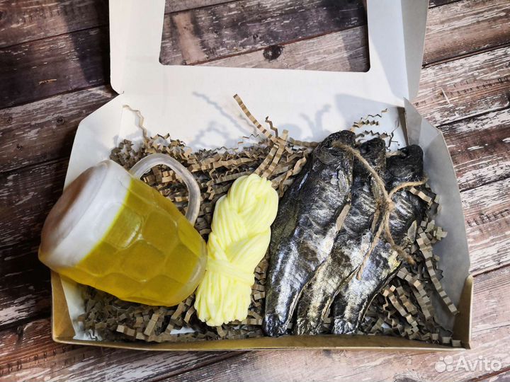 Мыло ручной работы вобла, пиво и мужские наборы