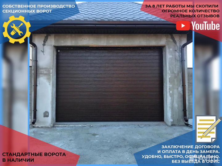 Автоматические секционные гаражные ворота