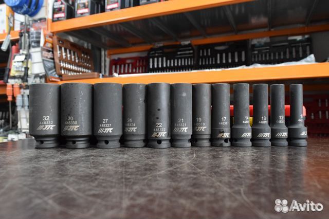 Набор головок торцевых глубоких ударных 12-гранных