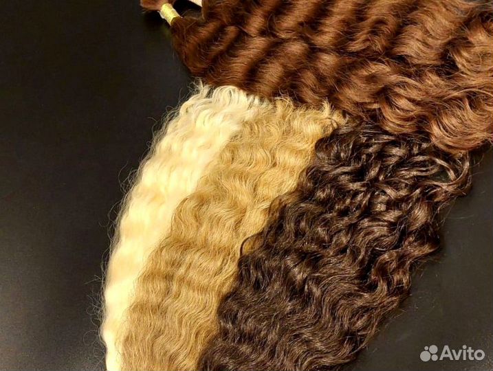 Волосы для наращивания Exclusive +, 50см, кудри