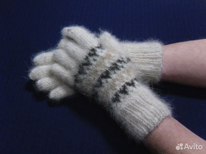 Перчатки зимние из собачьей шерсти