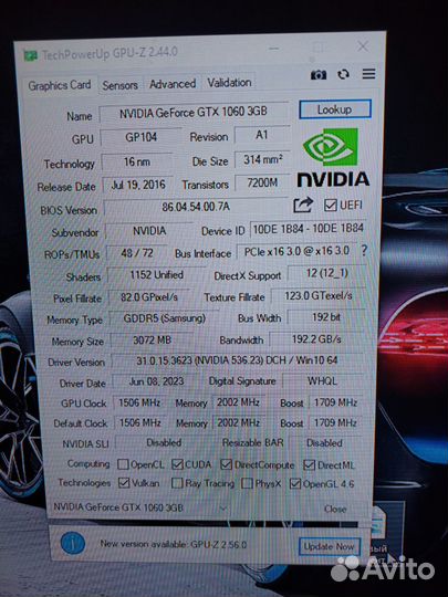 Видеокарта gtx 1060 3gb
