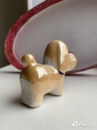 Фигурки фарфор СССР - собачка, котик, бурундучок