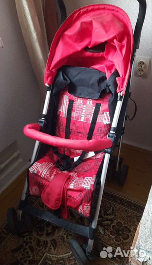 Коляска трость babyton city красная