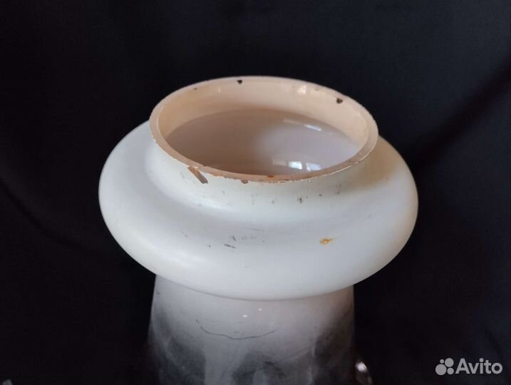 Плафон стеклянный колокольчик коричневый