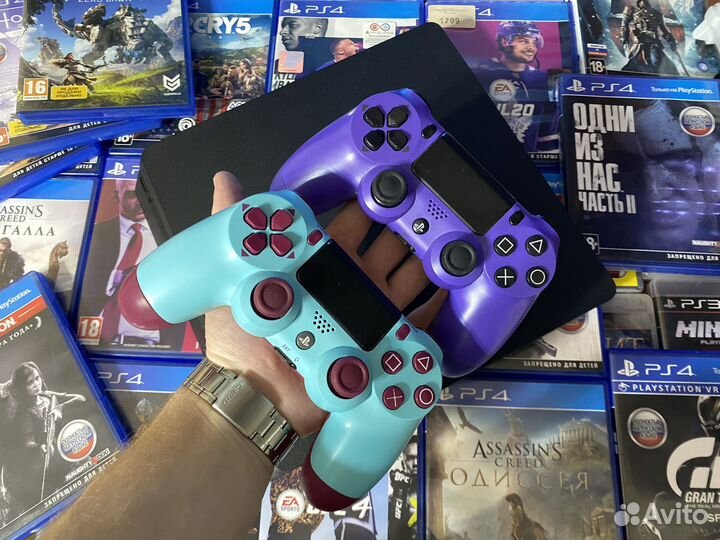 Sony ps4 slim 1tb+ 3геймпада