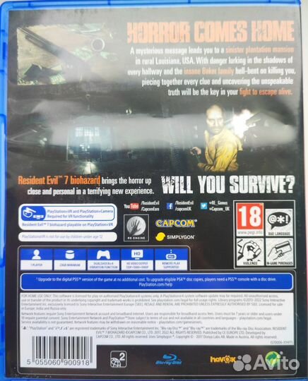 PS4 Resident Evil 7 Biohazard