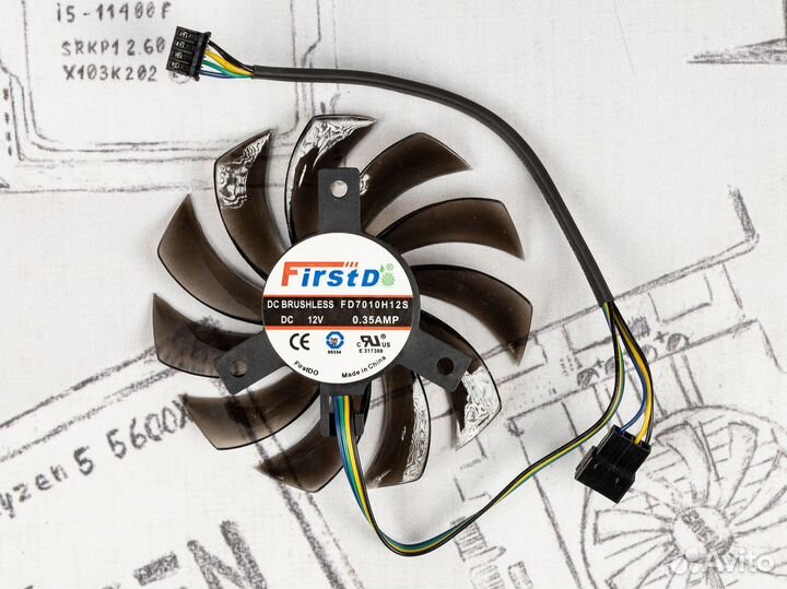 Вентиляторы для видеокарт asus GTX 1050 Ti R7 260X