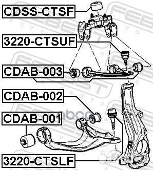 3220-ctsuf опора шаровая переднего верхнего рыч